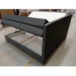 Łóżko kontynentalne LUKA KING 200x200 - Soft 20 - grafitowa ekoskóra - OUTLETU