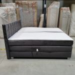 Łóżko kontynentalne, elektrycznie sterowane z pilota - ELECTRO 180x200 - Monolith 92 - ciemny szary - OUTLETU