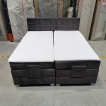 Łóżko kontynentalne, elektrycznie sterowane z pilota - ELECTRO 180x200 - Monolith 92 - ciemny szary - OUTLETU
