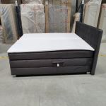 Łóżko kontynentalne, elektrycznie sterowane z pilota - ELECTRO 180x200 - Monolith 92 - ciemny szary - OUTLETU