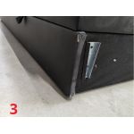 Łóżko kontynentalne KING VELEN - 180x200 - Soft 11 - czarna ecoskóra - OUTLETU