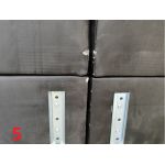 Łóżko kontynentalne KING VELEN - 180x200 - Soft 11 - czarna ecoskóra - OUTLETU