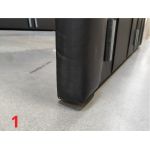 Łóżko kontynentalne KING VELEN - 180x200 - Soft 11 - czarna ecoskóra - OUTLETU