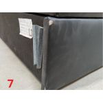 Łóżko kontynentalne KING VELEN - 180x200 - Soft 11 - czarna ecoskóra - OUTLETU