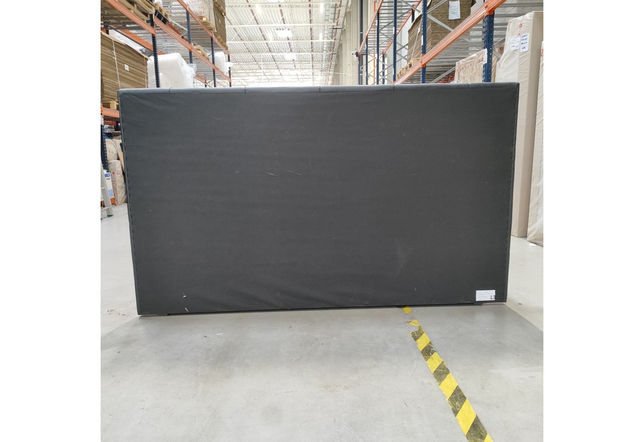 Łóżko kontynentalne KING VELEN - 180x200 - Soft 11 - czarna ecoskóra - OUTLETU