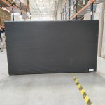 Łóżko kontynentalne KING VELEN - 180x200 - Soft 11 - czarna ecoskóra - OUTLETU