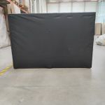 Łóżko kontynentalne RICO 160x200 - Soft 11 - czarna ekoskóra - OUTLETU