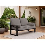 Metalowa sofa ogrodowa ELBA S2 - szary