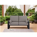 Metalowa sofa ogrodowa ELBA S2 - szary