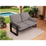 Metalowa sofa ogrodowa ELBA S2 - szary