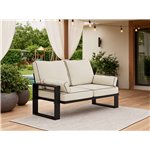 Metalowa sofa ogrodowa ELBA S2 - beżowy