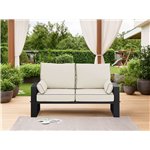 Metalowa sofa ogrodowa ELBA S2 - beżowy