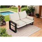 Metalowa sofa ogrodowa ELBA S2 - beżowy