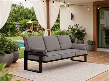 Metalowa sofa ogrodowa ELBA S3 - szary