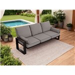 Metalowa sofa ogrodowa ELBA S3 - szary