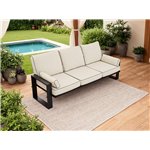 Metalowa sofa ogrodowa ELBA S3 - beżowy