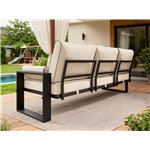 Metalowa sofa ogrodowa ELBA S3 - beżowy