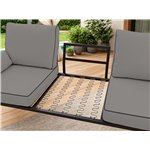 Metalowa sofa ogrodowa ELBA S3 - szary