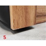 Łóżko kontynentalne ALBERO 2 KING DUO 200x200 - Soft 11 - czarna ekoskóra - OUTLETU