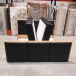 Łóżko kontynentalne ALBERO 2 KING DUO 200x200 - Soft 11 - czarna ekoskóra - OUTLETU
