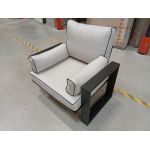 Metalowy fotel ogrodowy ELBA S1 - szary - OUTLETU