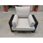 Metalowy fotel ogrodowy ELBA S1 - szary - OUTLETU