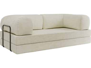 Sofa Orsetto - kremowy, szenil gładki