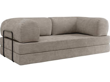 Sofa Orsetto - jasnoszary, szenil gładki