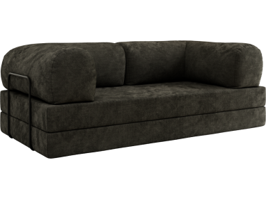 Sofa Orsetto - ciemnoszary, szenil gładki