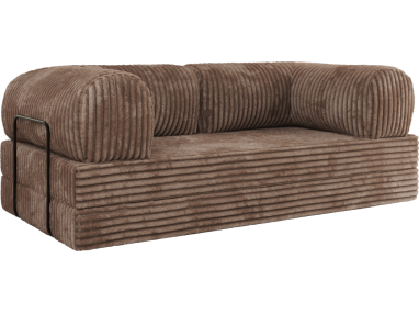 Sofa Orsetto - brązowy, sztruks