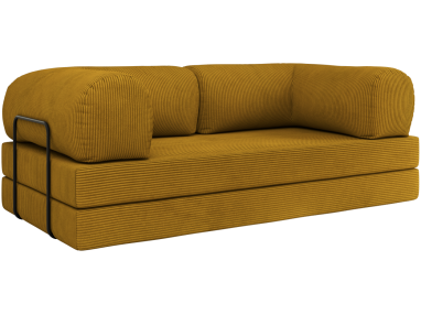 Sofa Orsetto - pomarańczowy, wąski sztruks