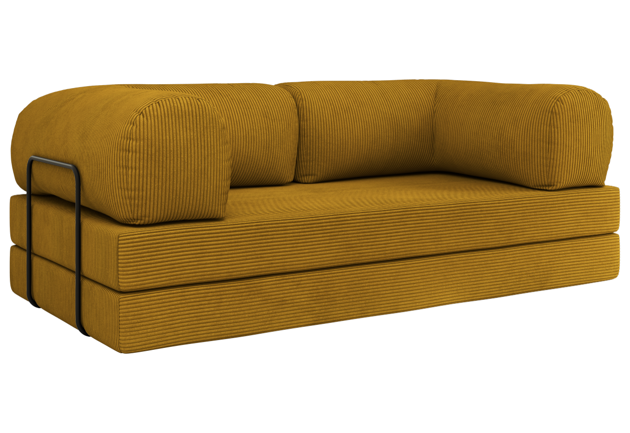 Sofa Orsetto - pomarańczowy, wąski sztruks