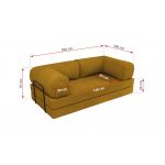 Sofa Orsetto - pomarańczowy, wąski sztruks