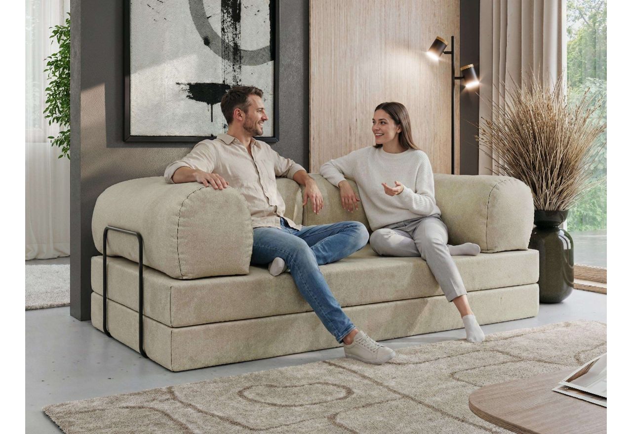 Sofa Orsetto - pomarańczowy, wąski sztruks