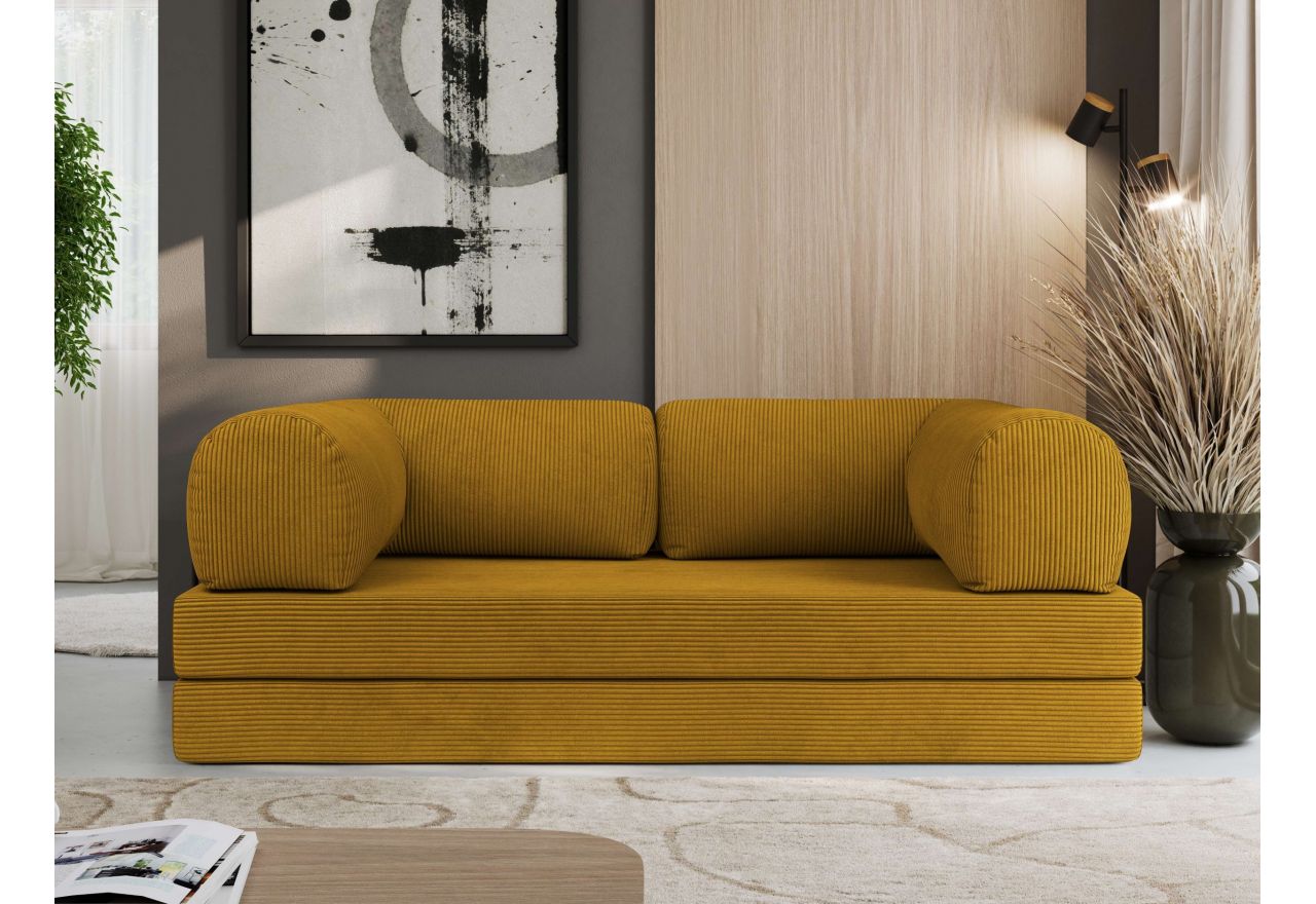 Sofa Orsetto - pomarańczowy, wąski sztruks