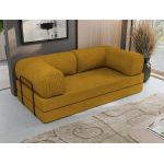 Sofa Orsetto - pomarańczowy, wąski sztruks