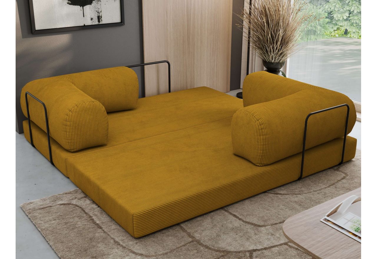 Sofa Orsetto - pomarańczowy, wąski sztruks