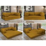 Sofa Orsetto - pomarańczowy, wąski sztruks