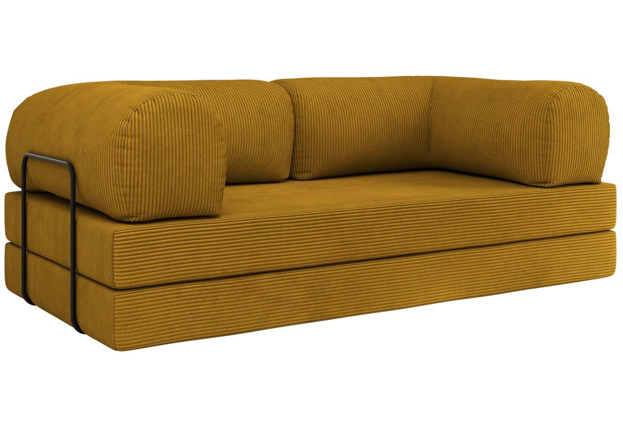 Sofa Orsetto - pomarańczowy, wąski sztruks