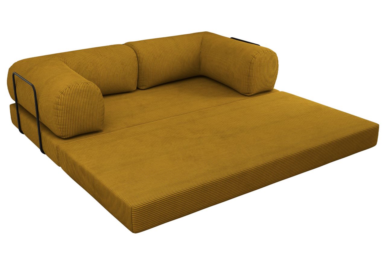 Sofa Orsetto - pomarańczowy, wąski sztruks