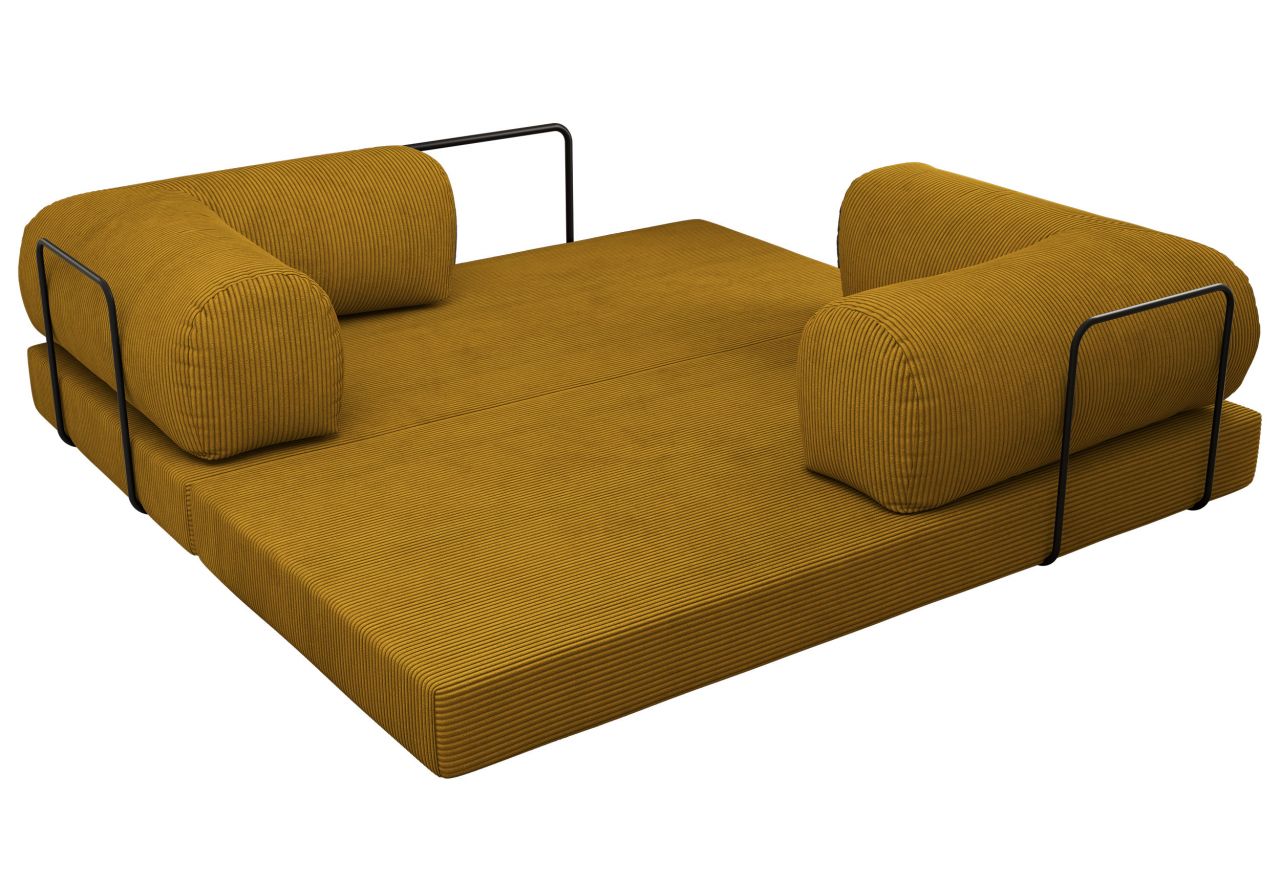 Sofa Orsetto - pomarańczowy, wąski sztruks