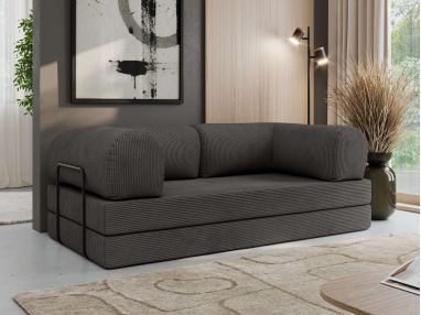 Sofa Orsetto - ciemnoszary, wąski sztruks
