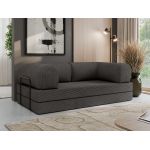 Sofa Orsetto - ciemnoszary, wąski sztruks
