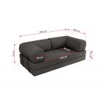 Sofa Orsetto - ciemnoszary, wąski sztruks
