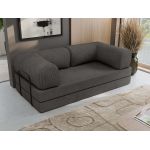 Sofa Orsetto - ciemnoszary, wąski sztruks