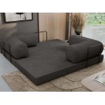 Sofa Orsetto - ciemnoszary, wąski sztruks