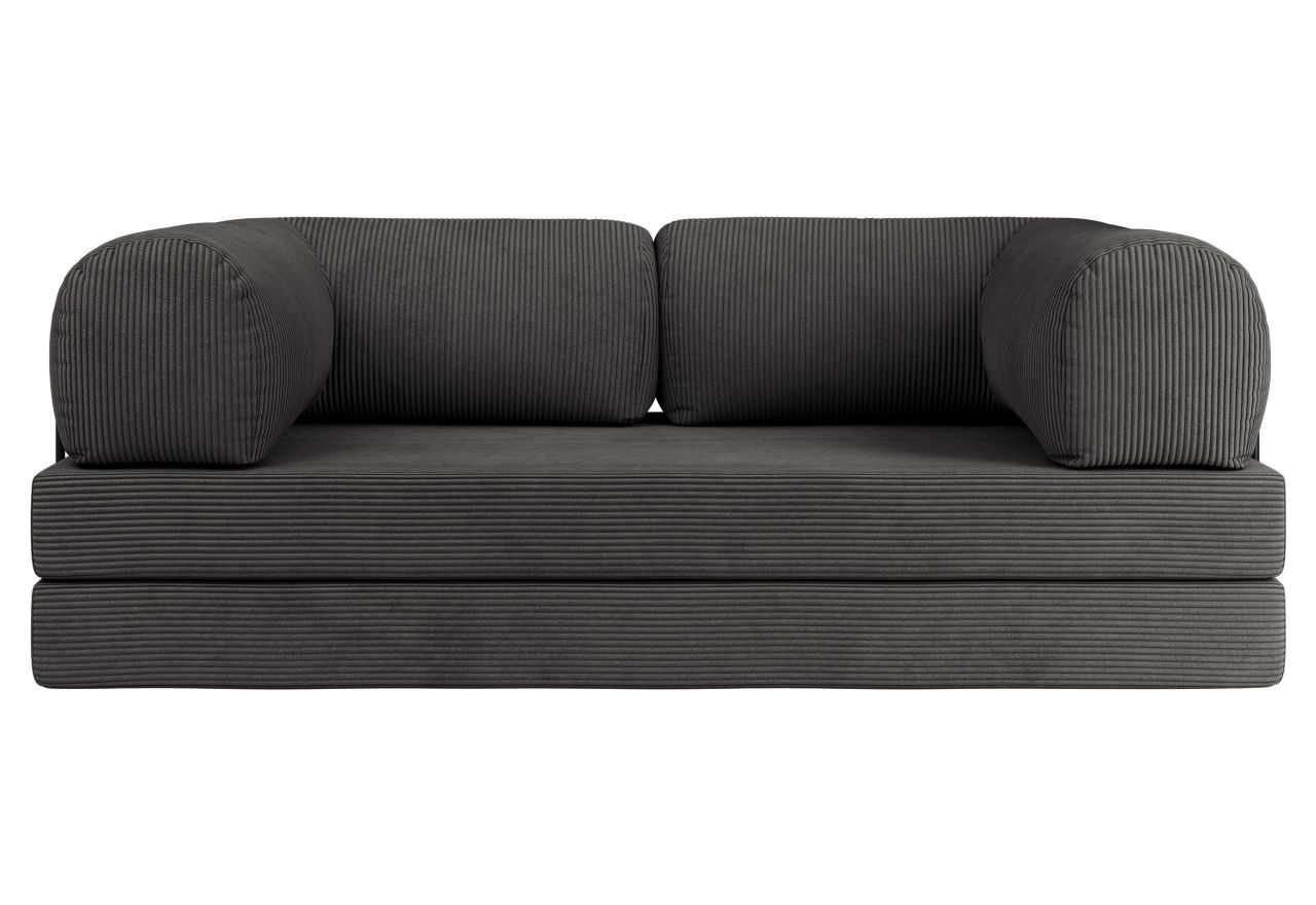 Sofa Orsetto - ciemnoszary, wąski sztruks