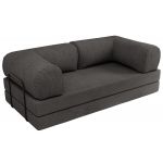 Sofa Orsetto - ciemnoszary, wąski sztruks