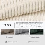 Sofa Orsetto - ciemnoszary, wąski sztruks
