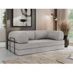 Sofa Orsetto - jasnoszary, wąski sztruks